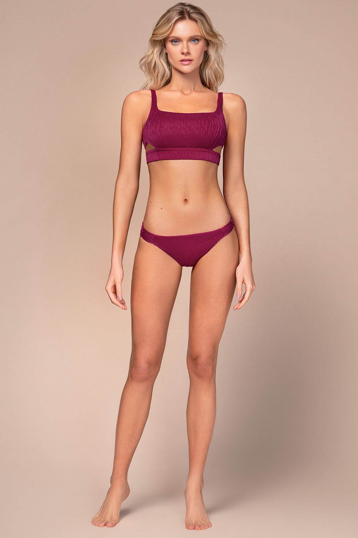 ELIANA CERISE BIKINI BOTTOM (FULL COVERAGE)