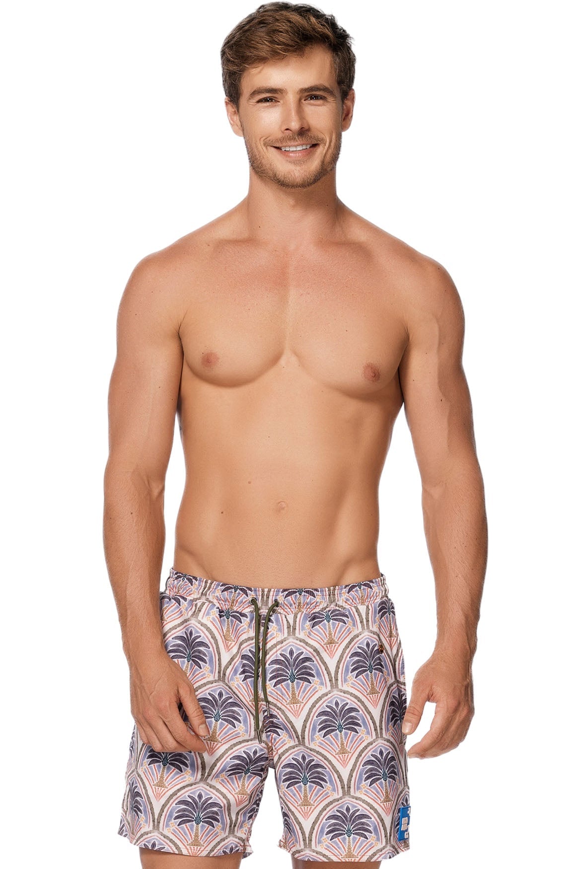 LEO PALM SWIM TRUNKS