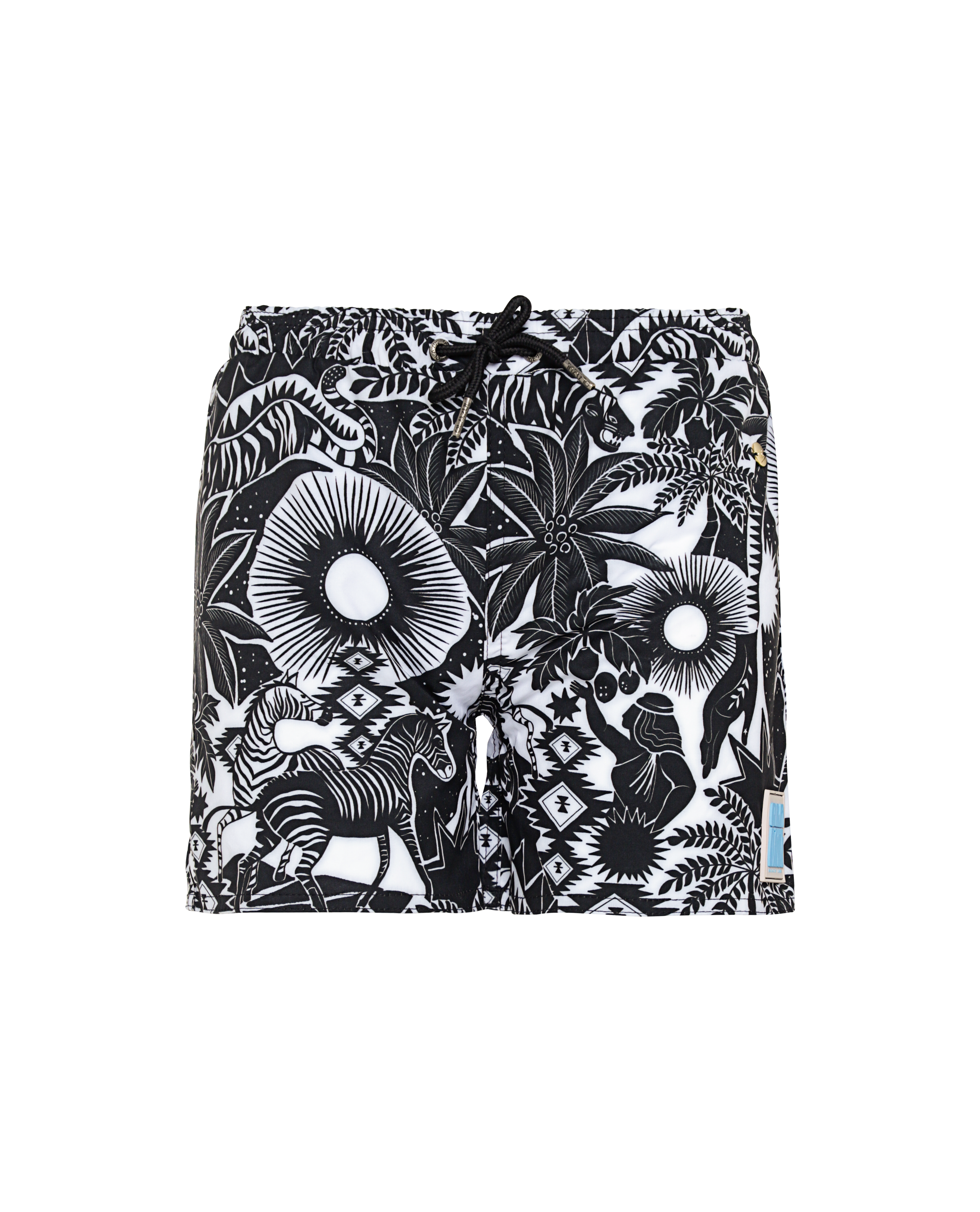 LIAM B&W SWIM TRUNKS - KIDS